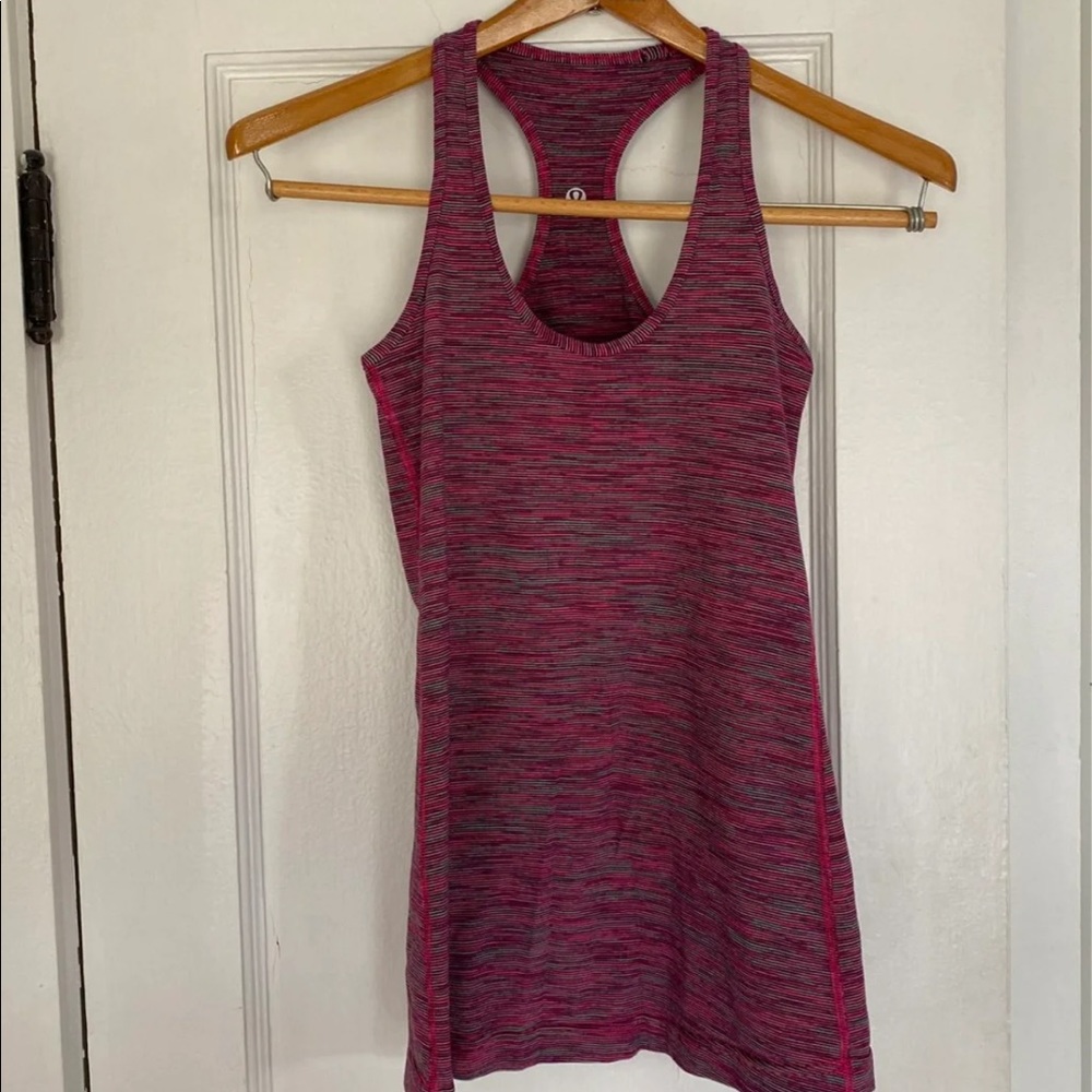 Lululemon multicolor pink racer back tank top